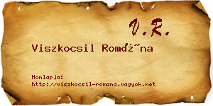 Viszkocsil Romána névjegykártya